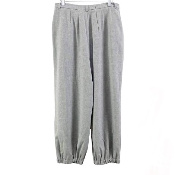 VALERIE STEVENS 90s Vintage Gray Cropped Palazzo Style Jogger Pants - Picture 3 of 10